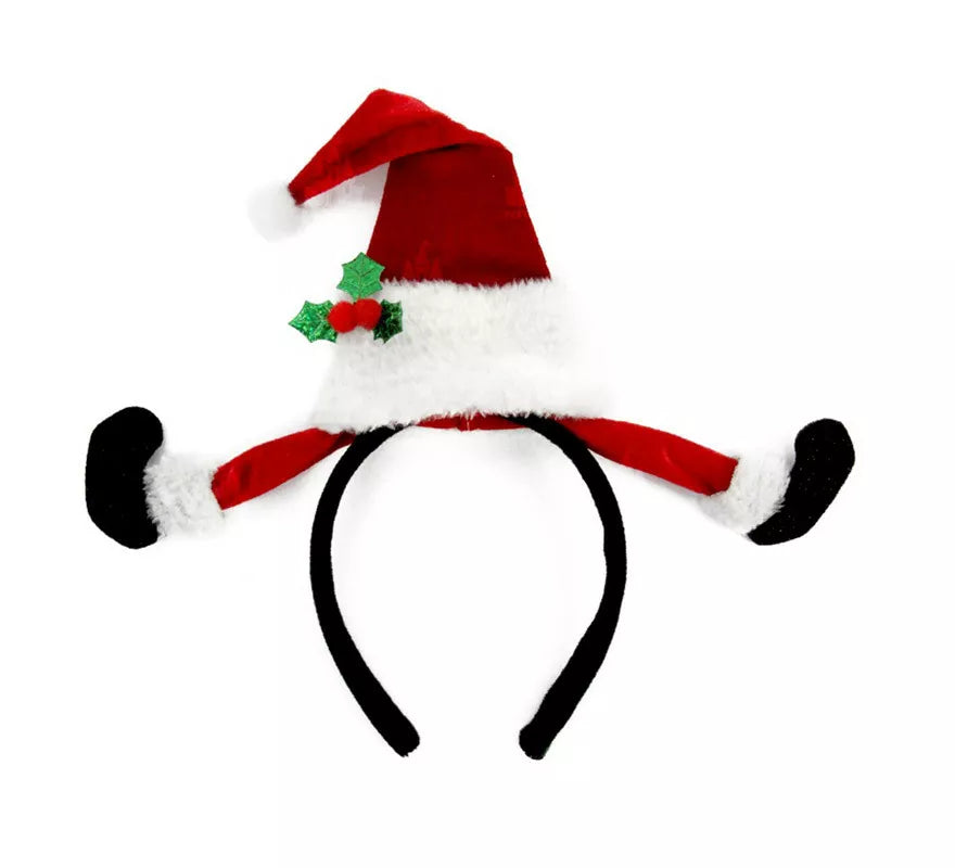 Diadema de Papá Noel con Pies Largos