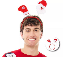 Fascia per capelli di Babbo Natale e calzino rosso