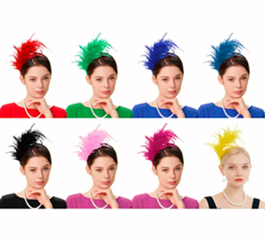Translation missing: it.Diadema de Plumas Años 20 en varios colores