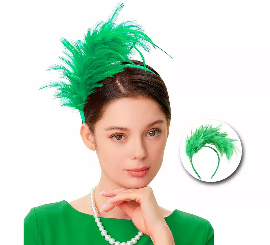 Diadema de Plumas Años 20 en varios colores