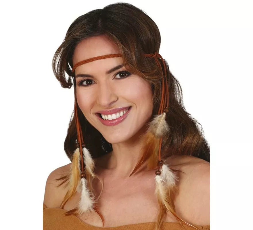Translation missing: it.Diadema de Plumas de India Colgantes