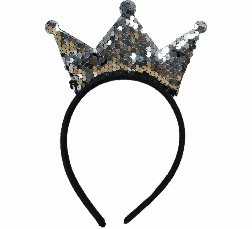 Translation missing: it.Diadema de Princesa con lentejuelas bicolor adulto