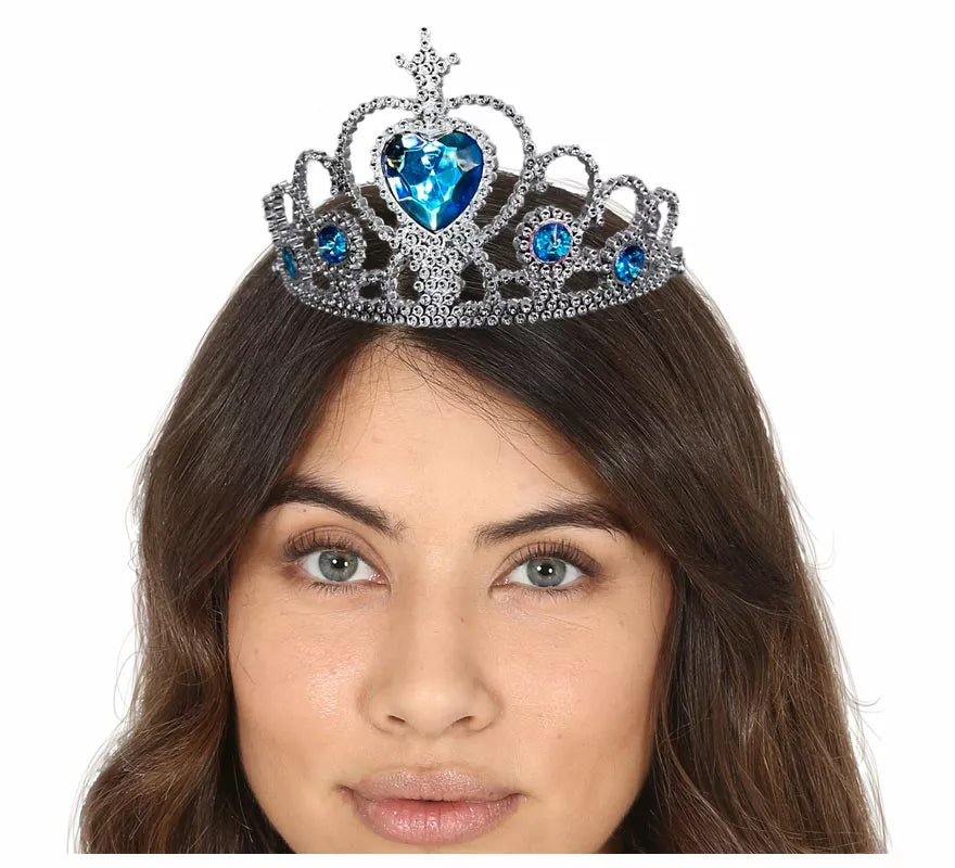 Diadema de Princesa con Piedras Azules