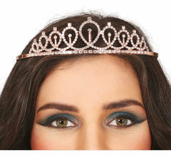 Fascia per capelli da principessa metallizzata dorata per adulti