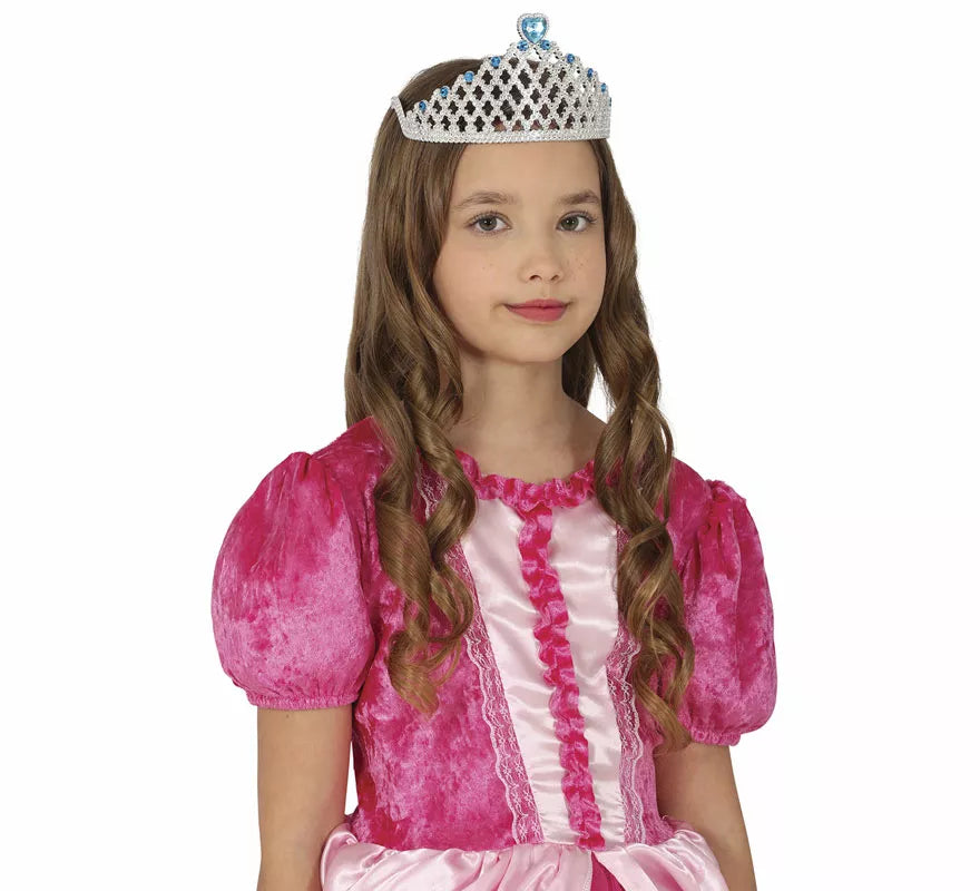 Translation missing: es.Diadema de Princesa plateada con corazón