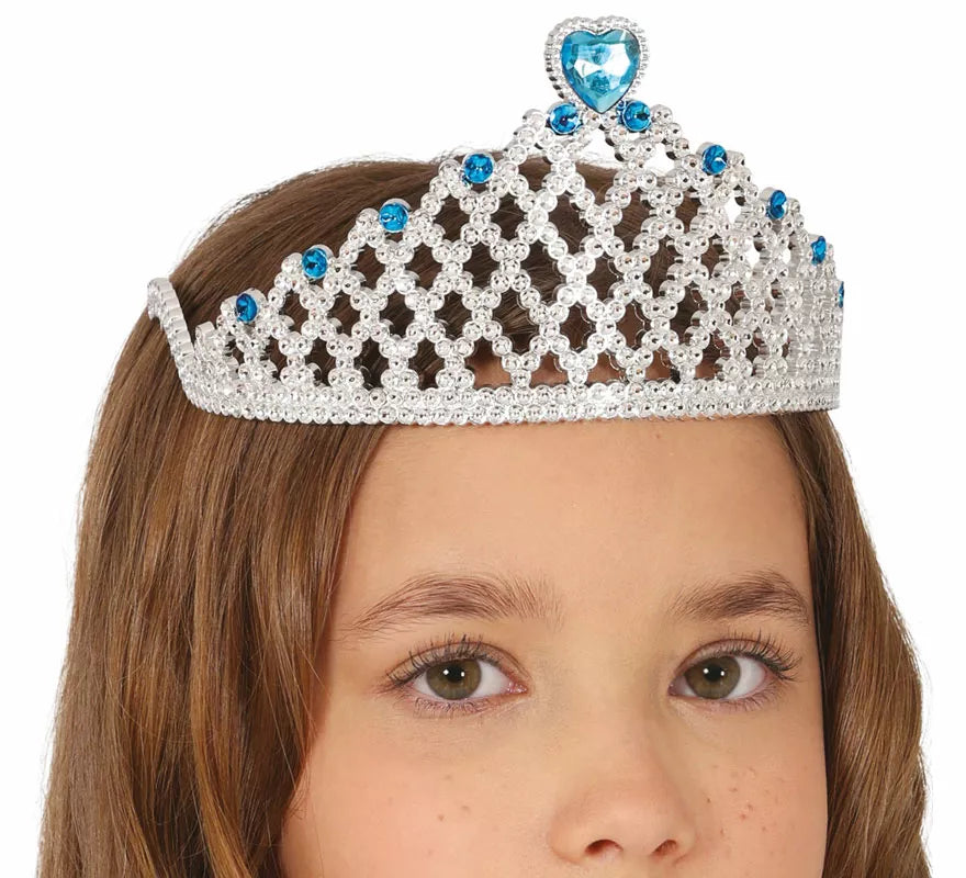 Translation missing: it.Diadema de Princesa plateada con corazón
