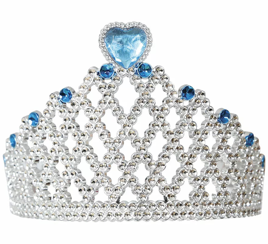 Translation missing: it.Diadema de Princesa plateada con corazón