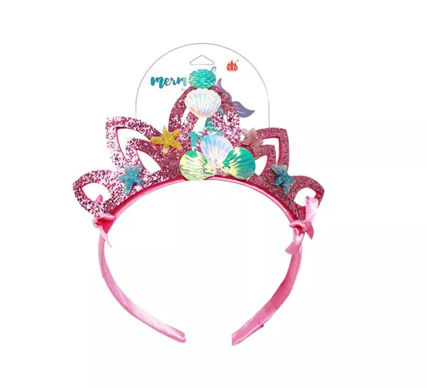 Translation missing: it.Diadema de Princesa Sirena rosa y azul