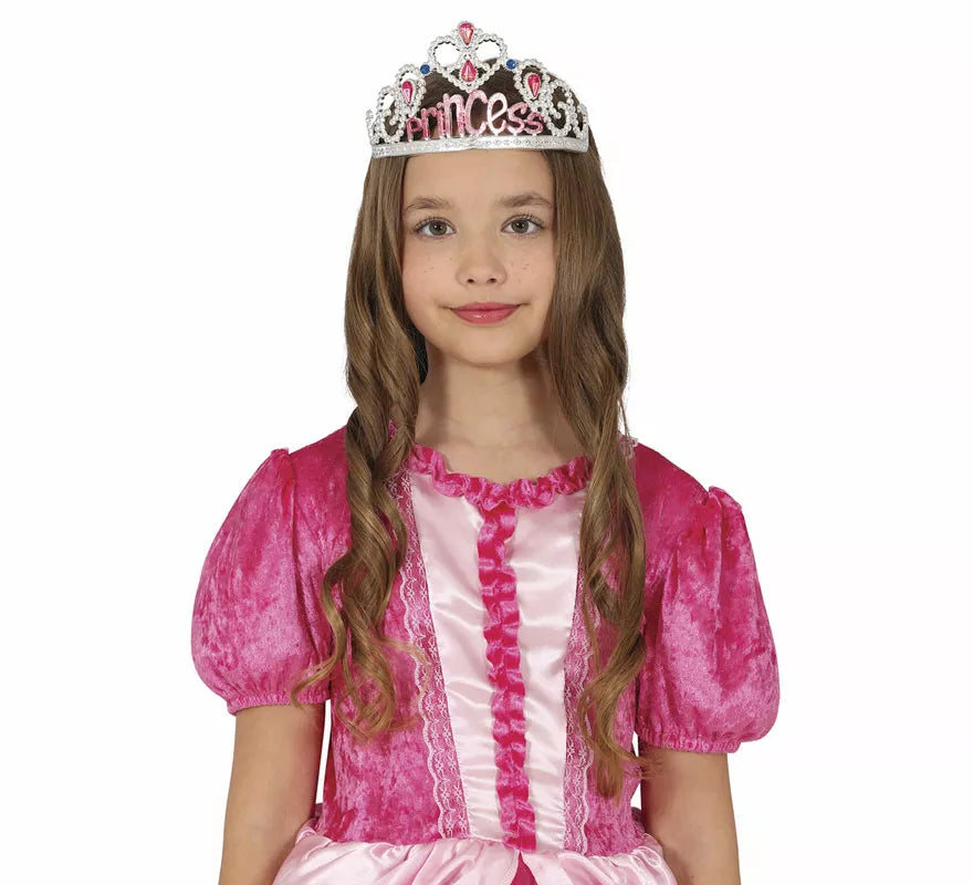 Translation missing: es.Diadema de Princess plateada y rosa
