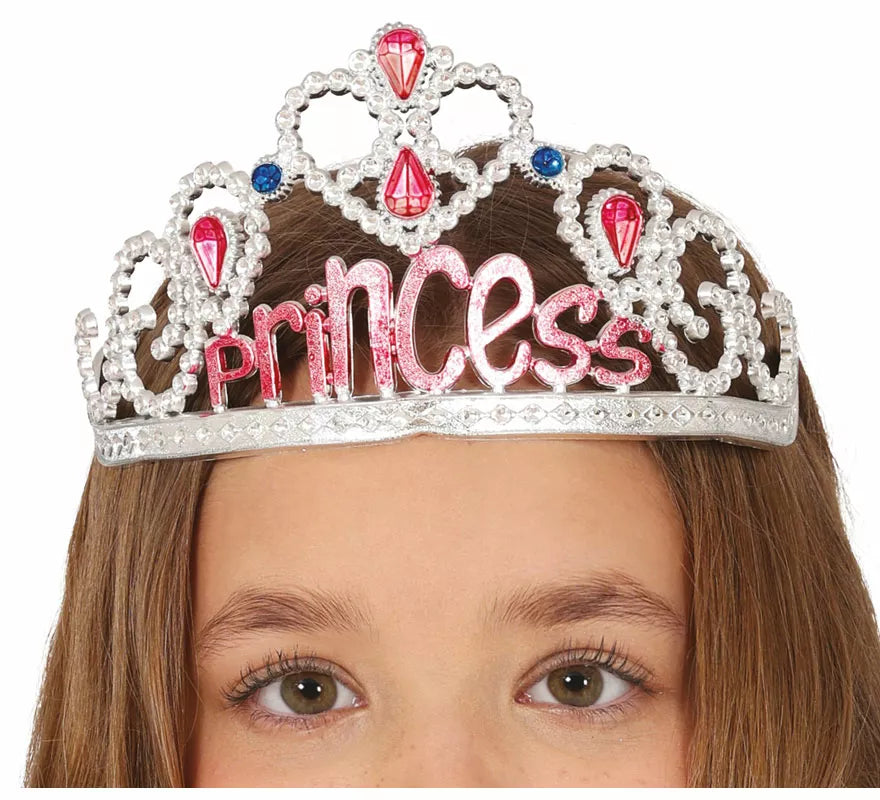 Translation missing: it.Diadema de Princess plateada y rosa