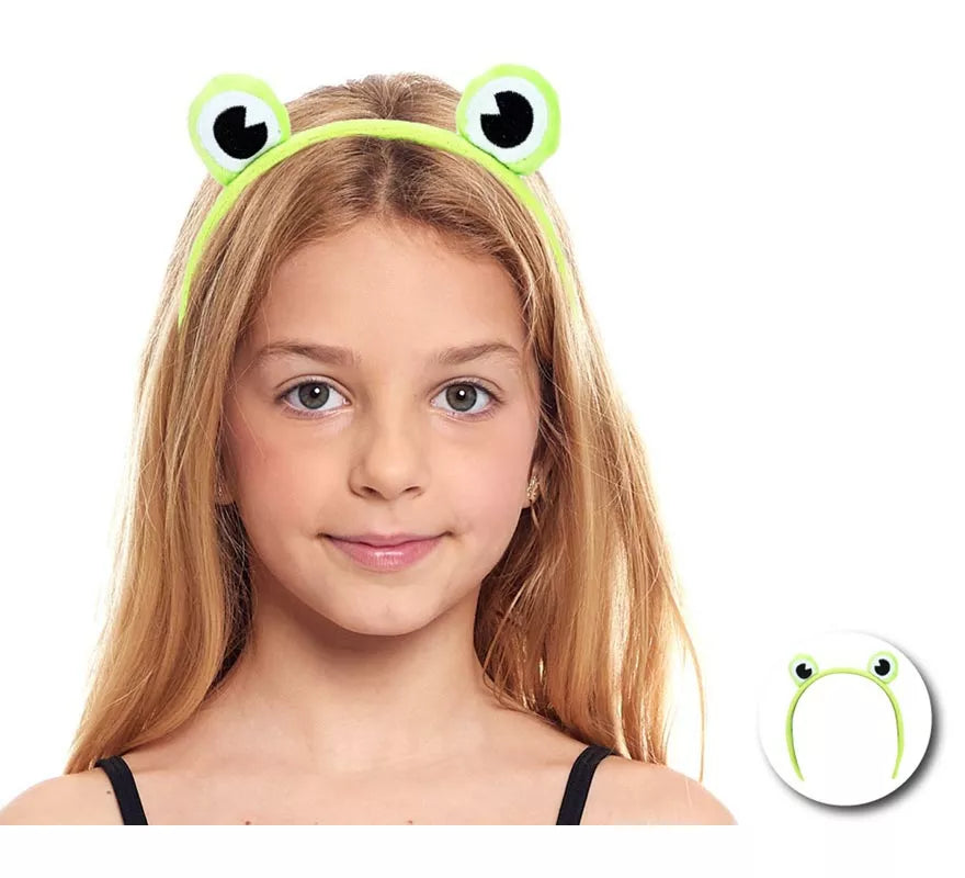 Translation missing: es.Diadema de Rana verde de peluche infantil