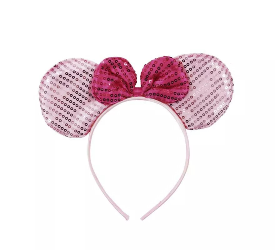 Translation missing: it.Diadema de Ratoncita rosa con lentejuelas