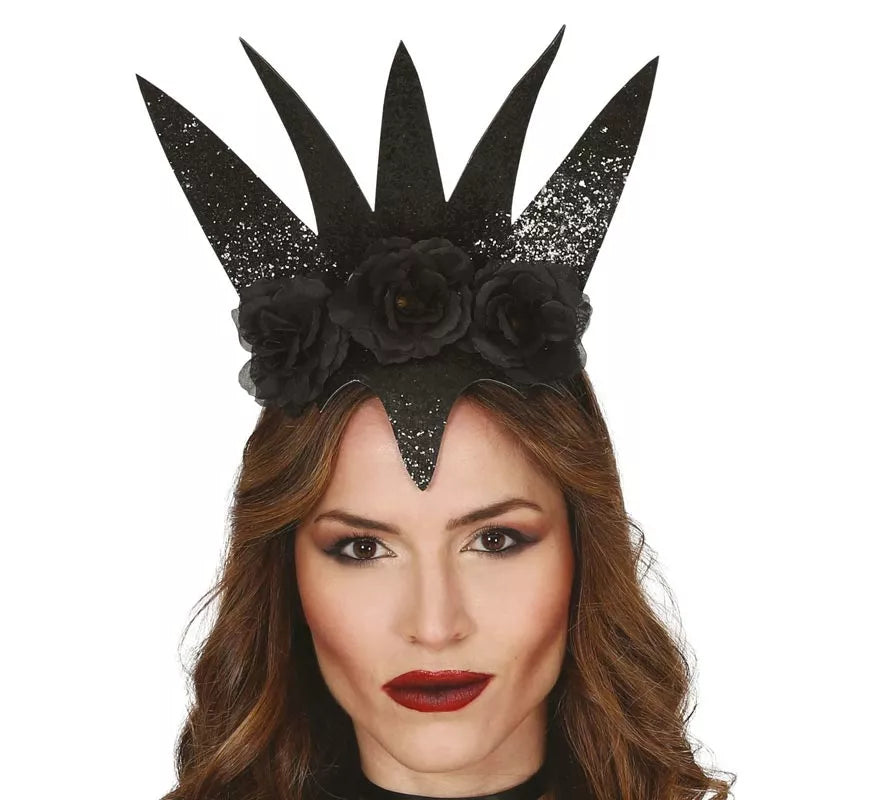 Translation missing: it.Diadema de Reina con Flores Negras