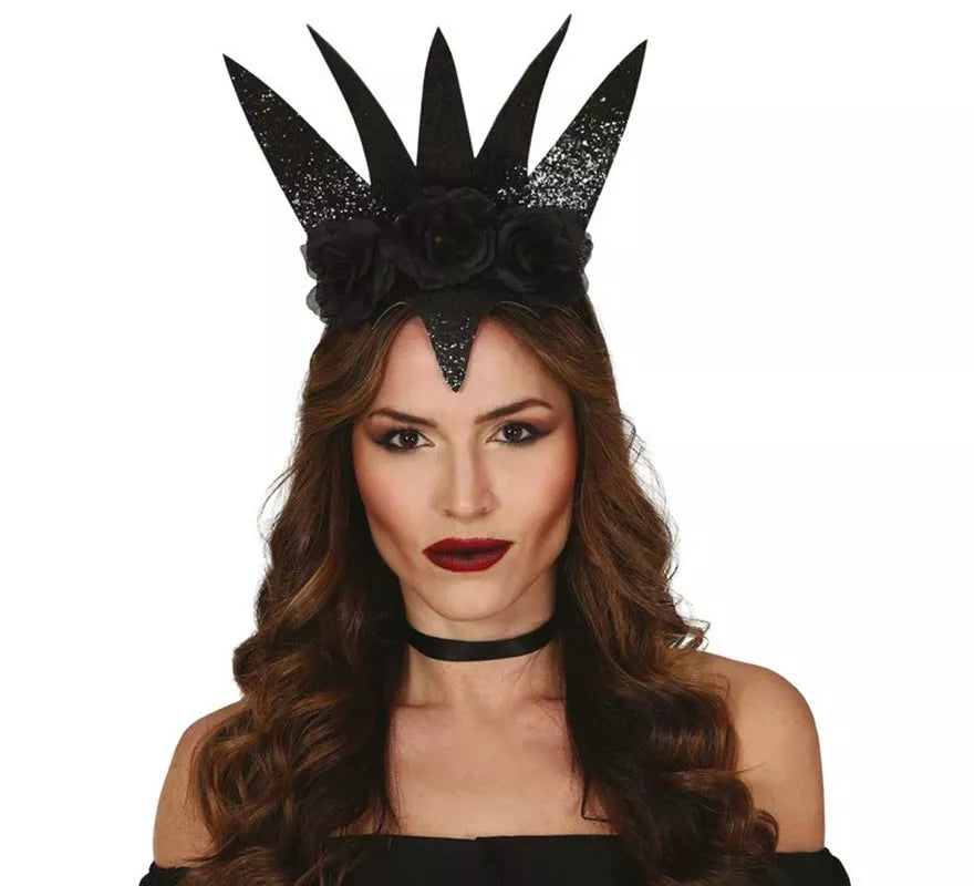 Translation missing: it.Diadema de Reina con Flores Negras