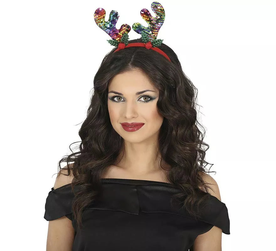 Translation missing: it.Diadema de Reno con lentejuelas multicolor