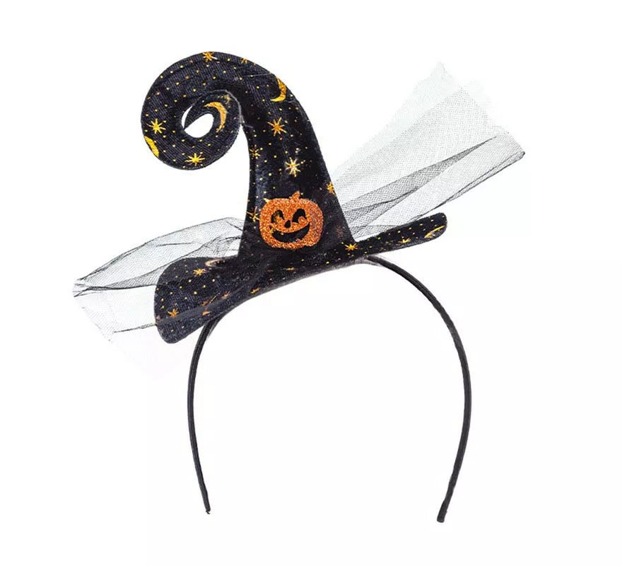 Translation missing: it.Diadema de Sombrero de Bruja con calabaza