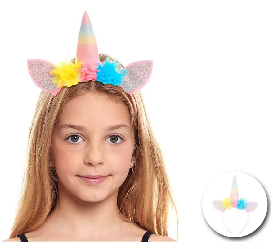 Translation missing: es.Diadema de Unicornio con flores degradado