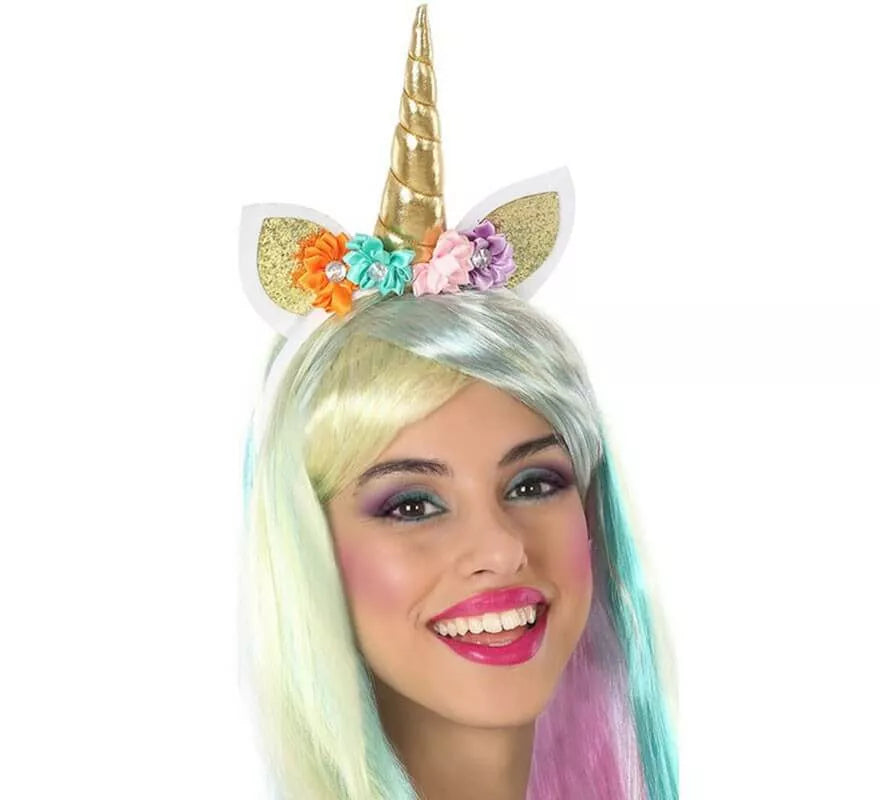 Translation missing: es.Diadema de Unicornio con Orejas y Flores