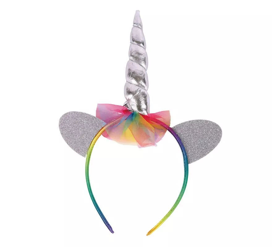 Translation missing: es.Diadema de Unicornio gris infantil