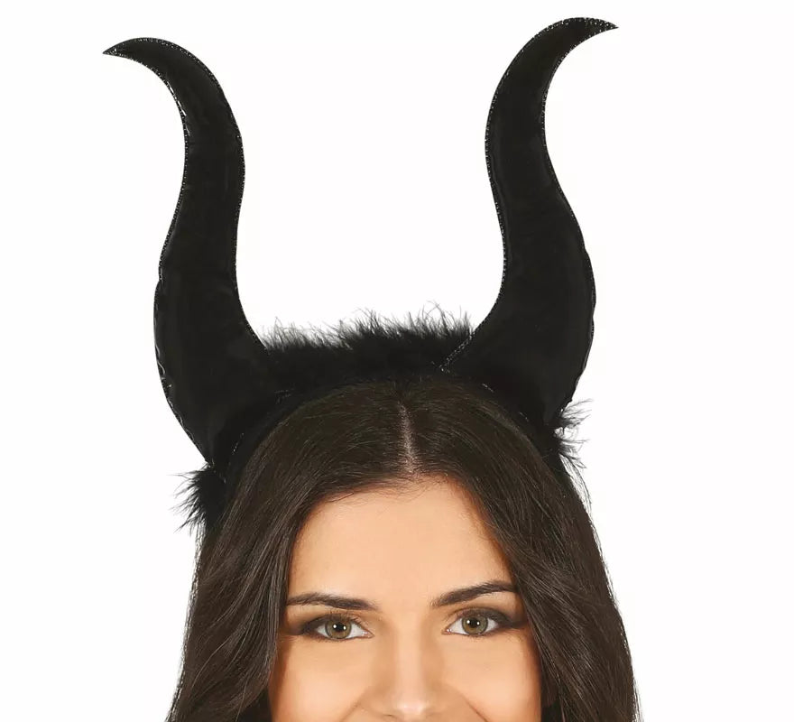 Translation missing: it.Diadema Demonio Negra con Cuernos Altos