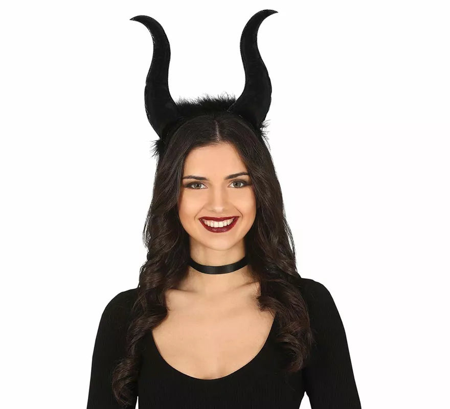Translation missing: it.Diadema Demonio Negra con Cuernos Altos