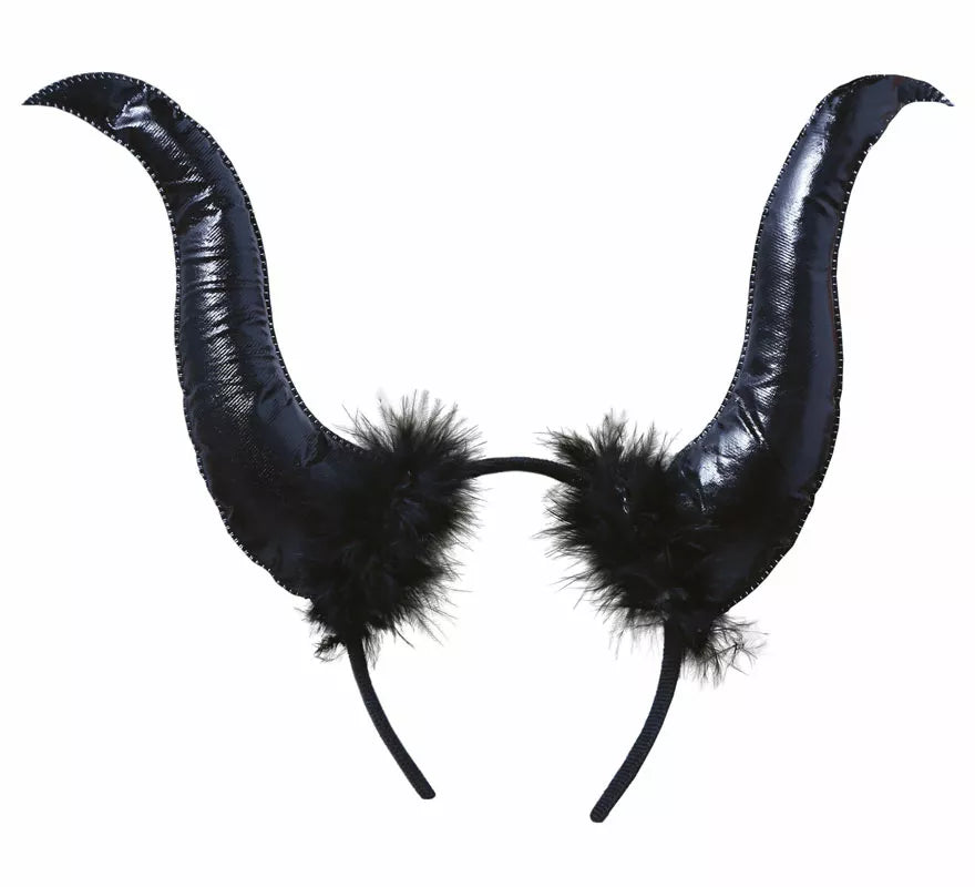 Translation missing: it.Diadema Demonio Negra con Cuernos Altos