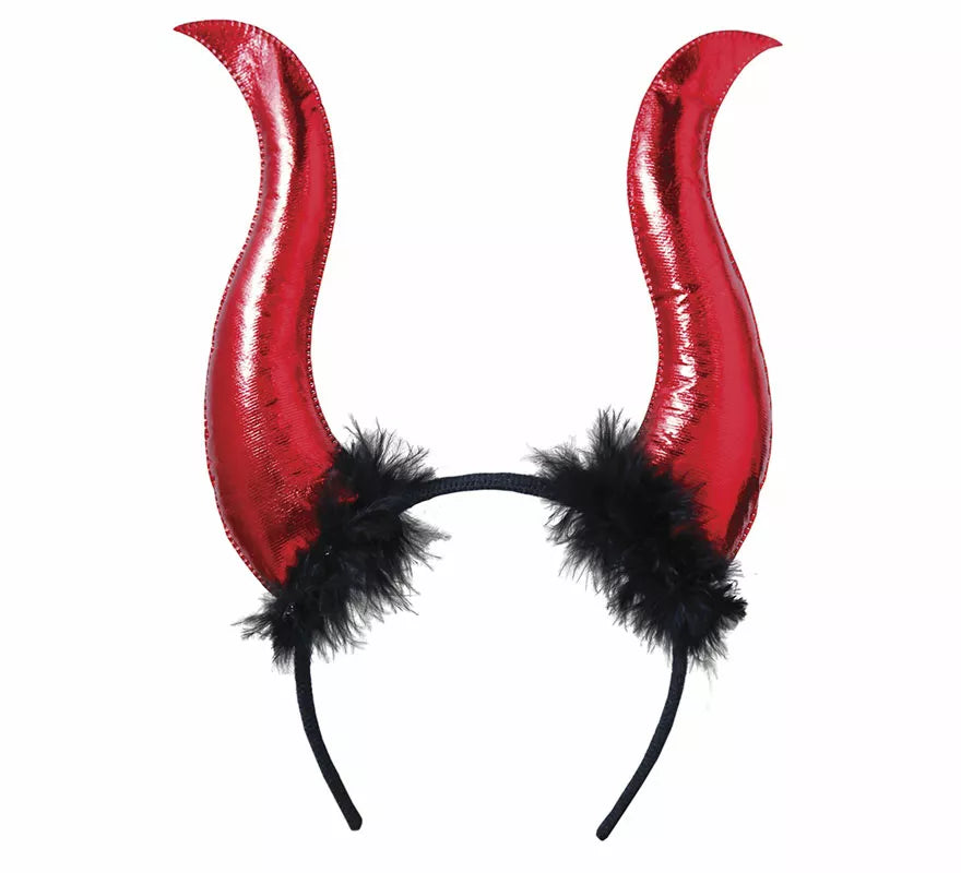 Translation missing: es.Diadema Demonio Roja con Cuernos Altos