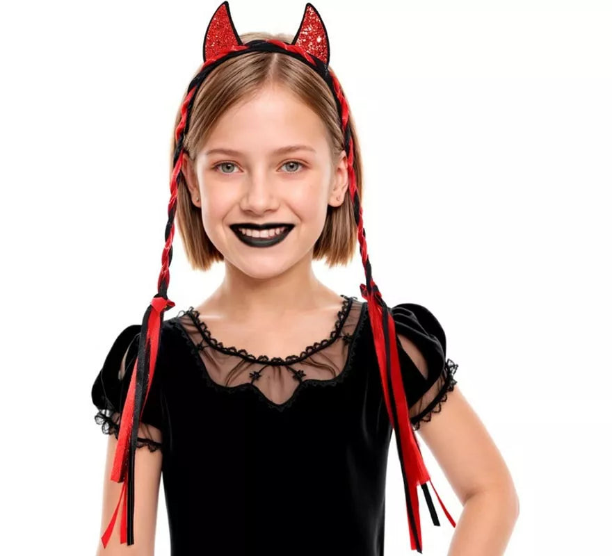 Translation missing: it.Diadema Diablesa con Dos Trenzas Infantil