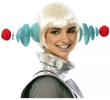 Diadema Espacial azul y rojo de 16 cm cada lado