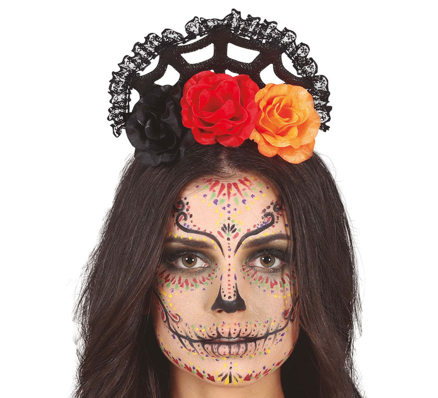 Translation missing: it.Diadema Flores Naranja y Rojas