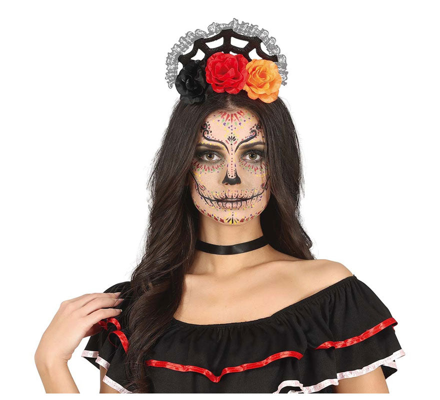 Translation missing: it.Diadema Flores Naranja y Rojas