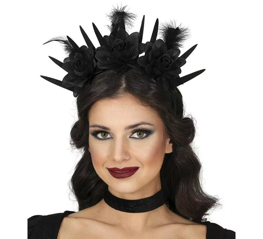 Translation missing: es.Diadema Flores negras