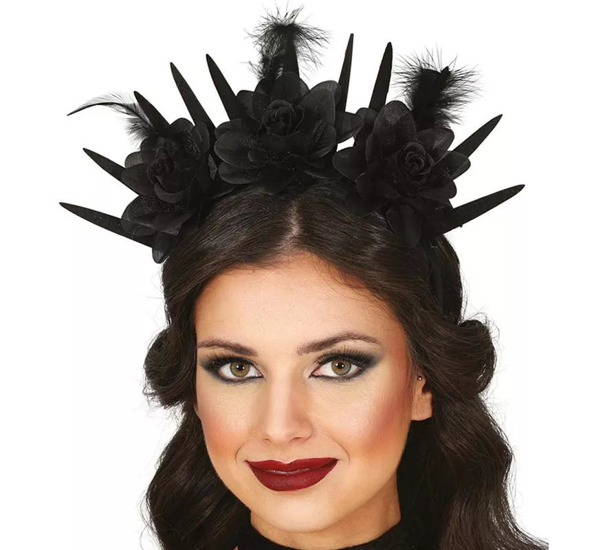 Translation missing: es.Diadema Flores negras