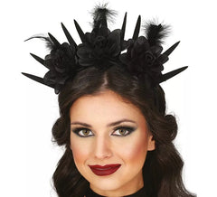 Diadema Flores negras
