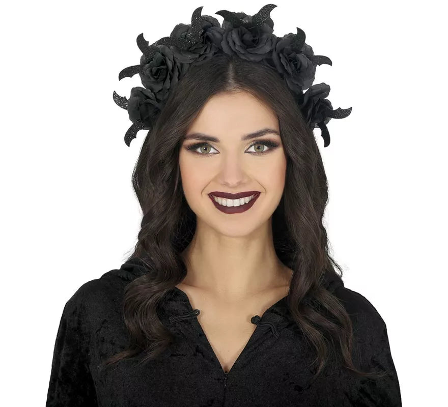 Translation missing: es.Diadema Flores negras
