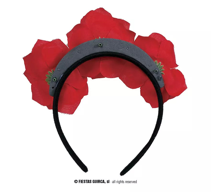 Translation missing: it.Diadema de Flores rojas con Calaveras