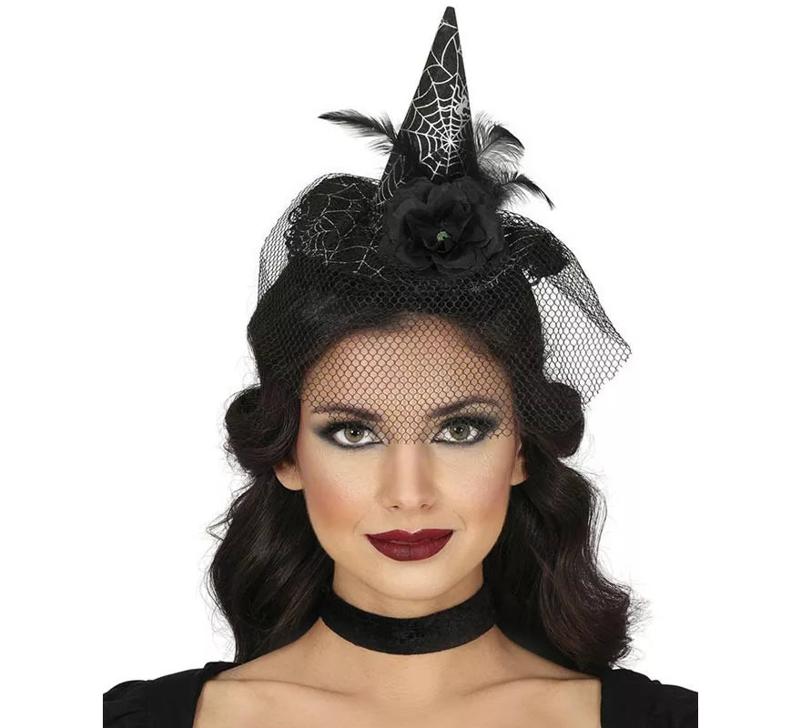Translation missing: it.Diadema Gorrito Bruja con Velo