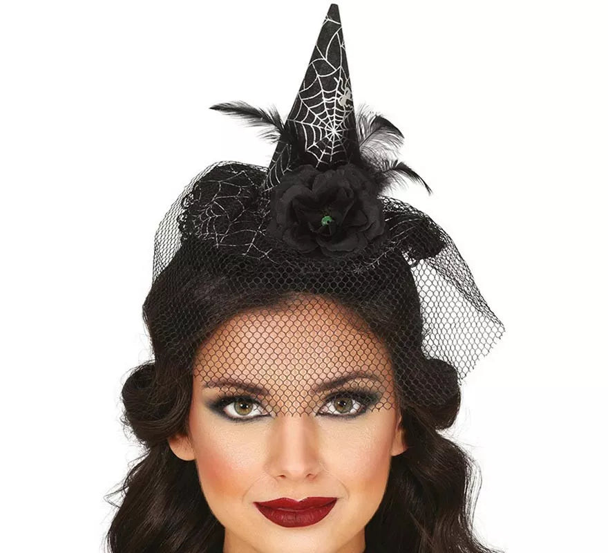 Translation missing: it.Diadema Gorrito Bruja con Velo
