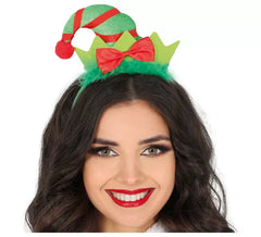 Fascia per capelli con cappello da elfo e fiocco