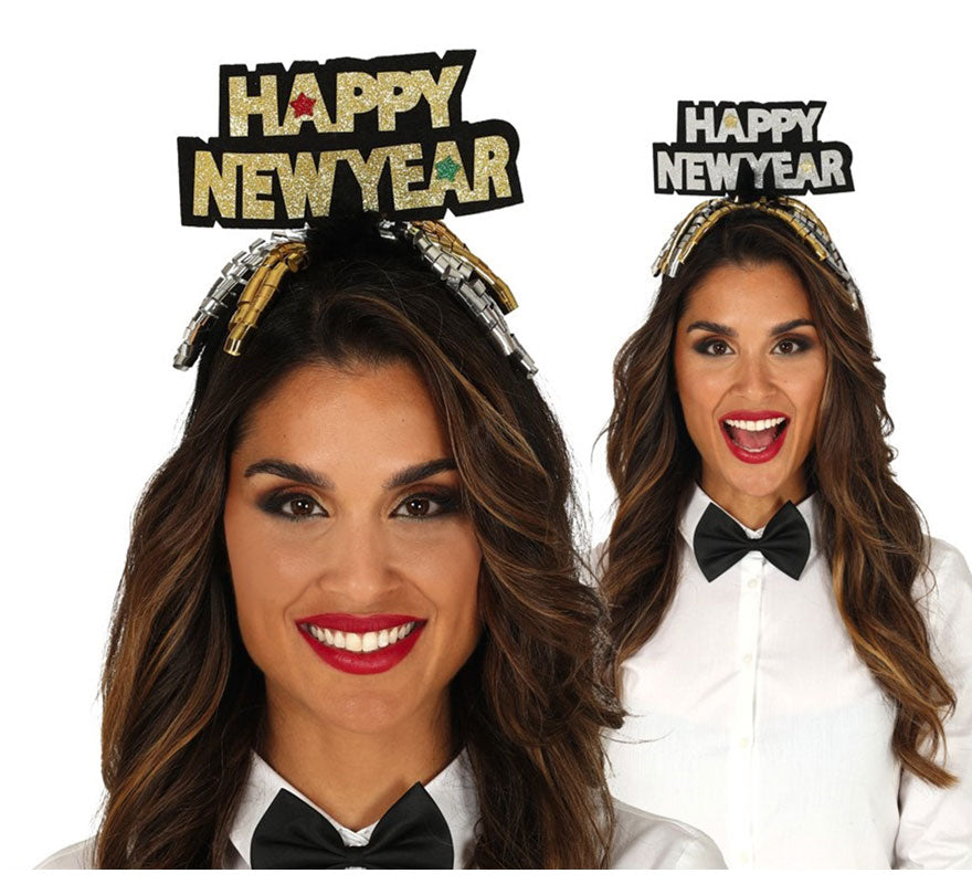 Translation missing: it.Diadema 'Happy New Year' Plata y Oro Surtidos