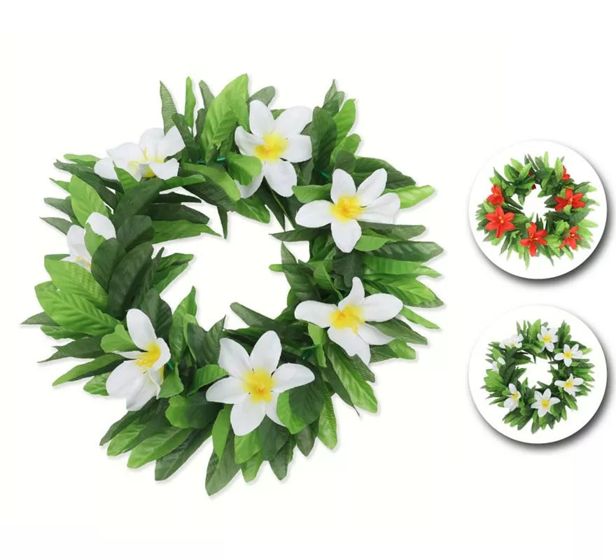 Translation missing: es.Diadema Hawaii hojas y flores en colores surtidos