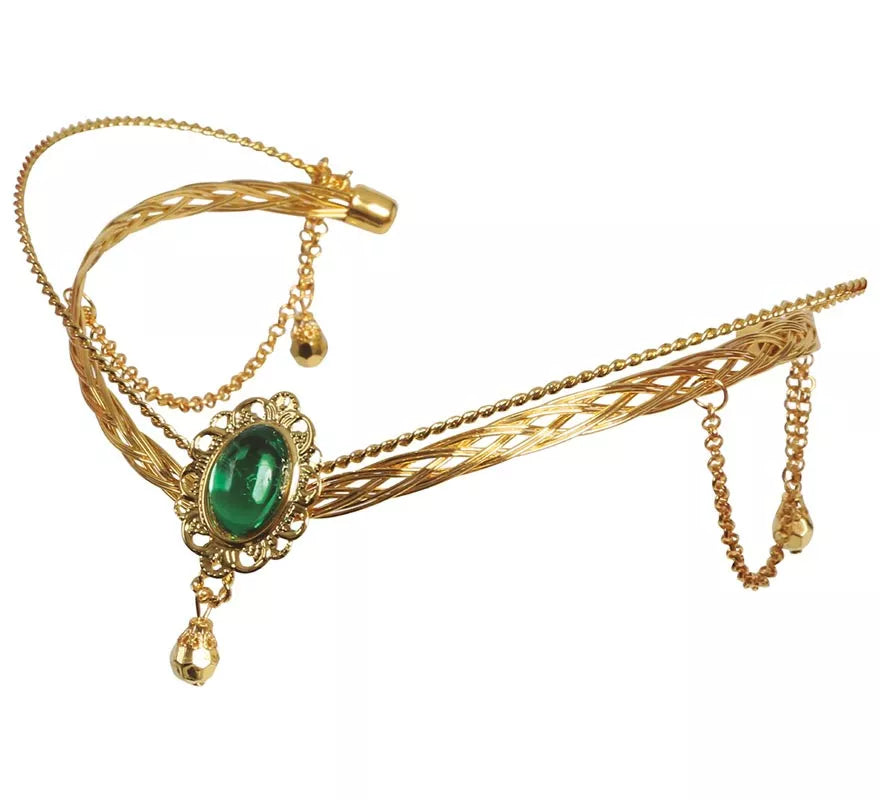 Diadema Medieval Metálica Oro