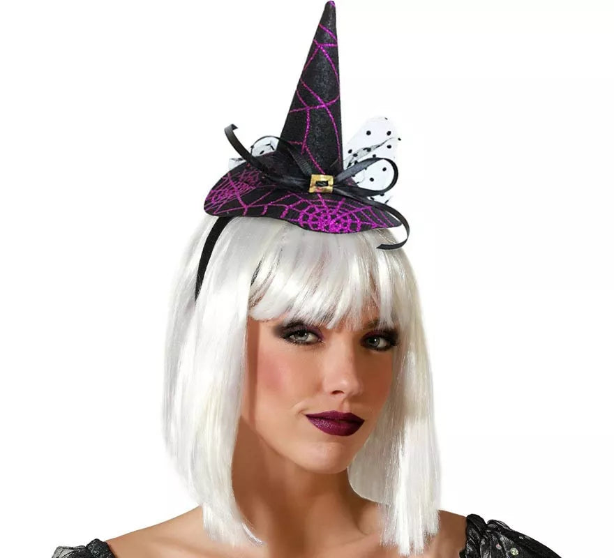 Translation missing: it.Diadema Mini Sombrero de Bruja Morado