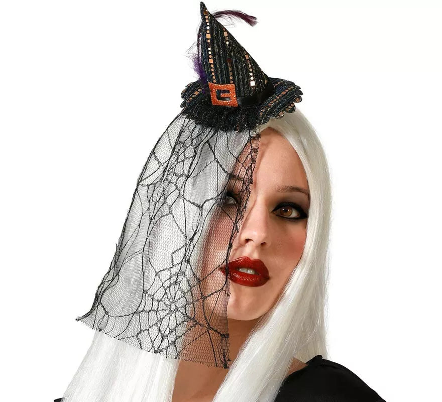 Translation missing: it.Diadema Mini Sombrero de Bruja Negro