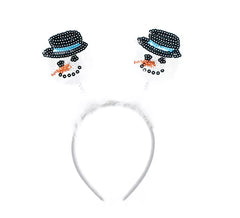 Cerchietto pupazzi di neve con paillettes