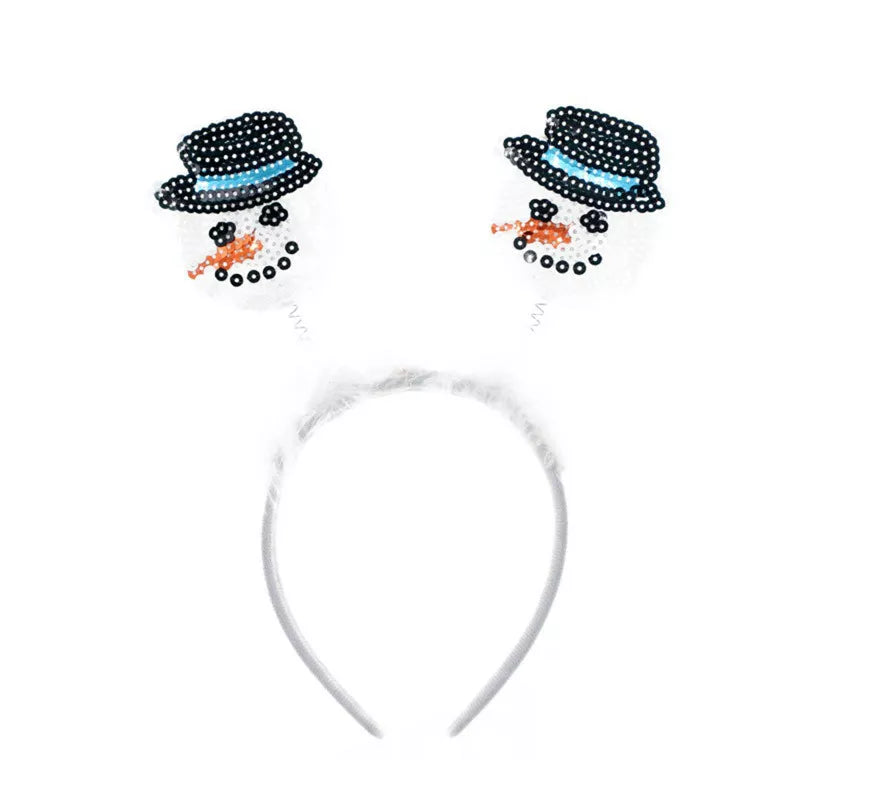 Translation missing: es.Diadema Muñecos de Nieve con Lentejuelas