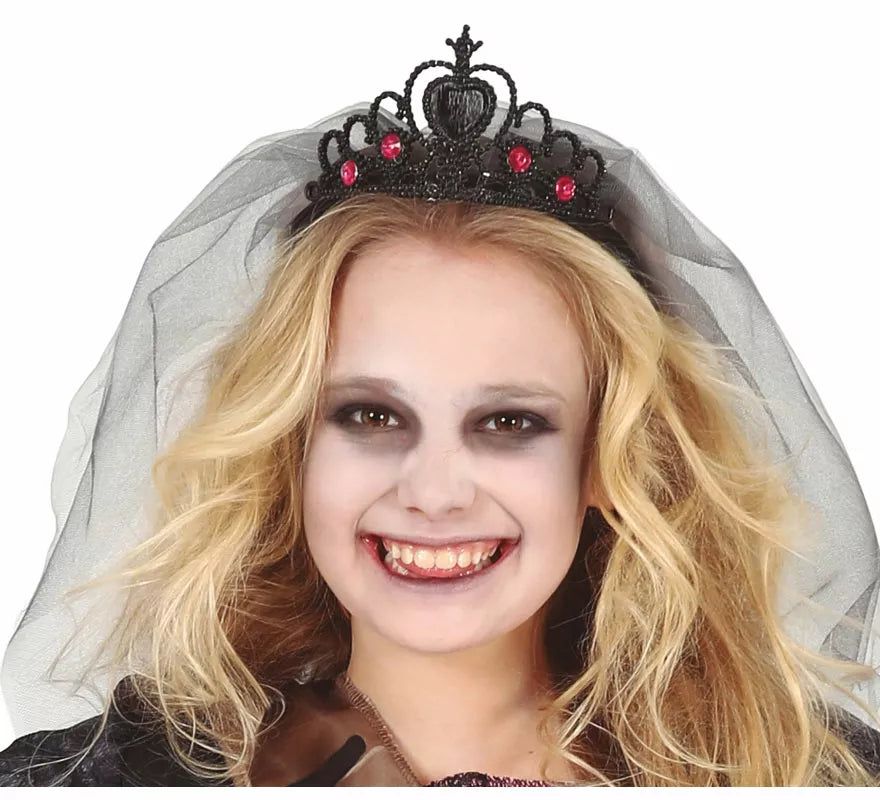Translation missing: it.Diadema Negra de Princesa Fantasma con Velo