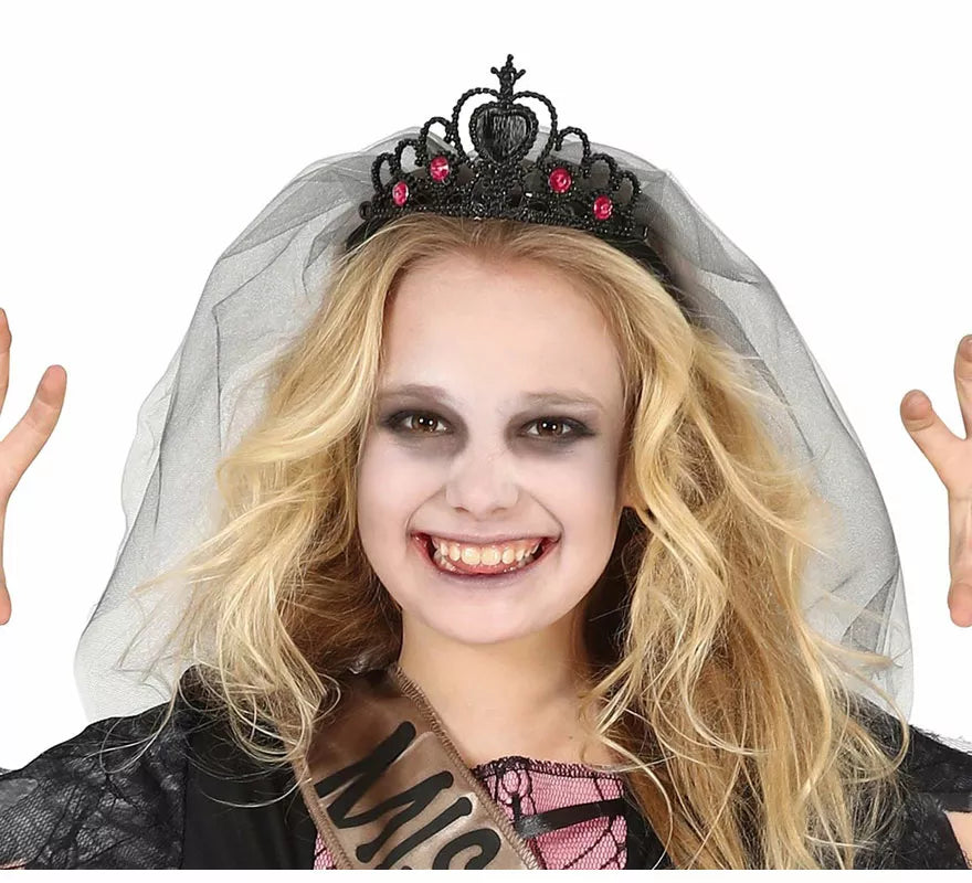 Translation missing: it.Diadema Negra de Princesa Fantasma con Velo