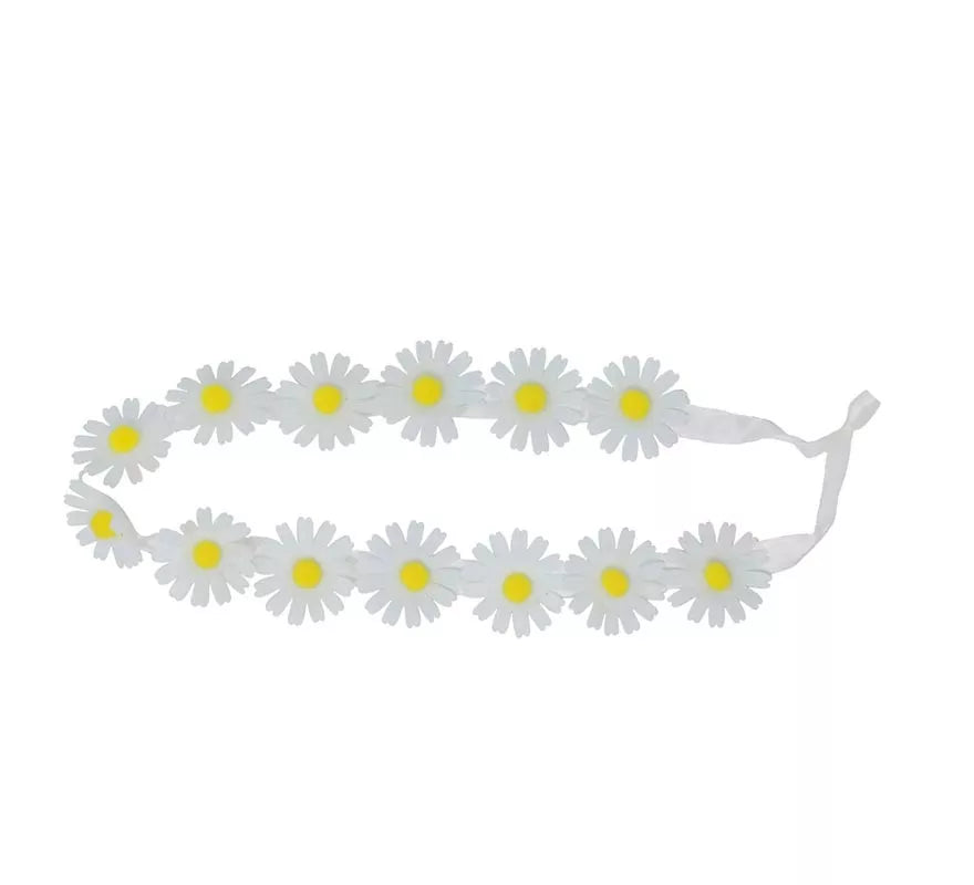 Diadema o Cinta con Flores Blancas
