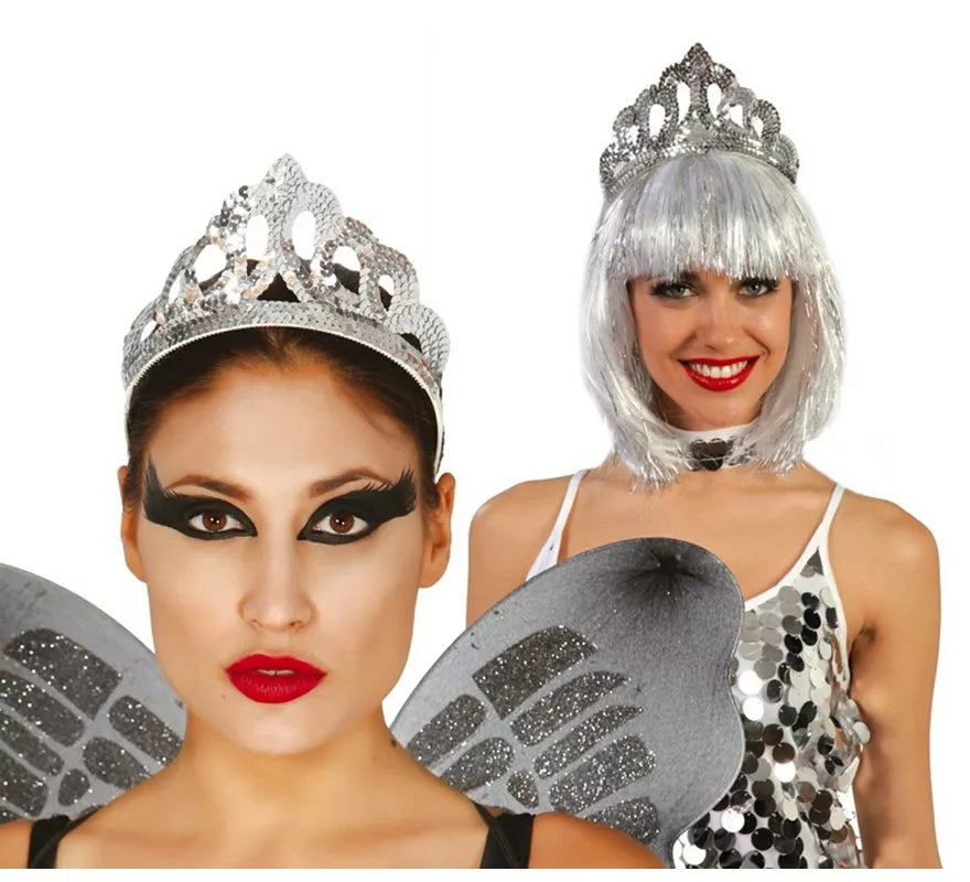 Translation missing: it.Diadema Plata lentejuelas